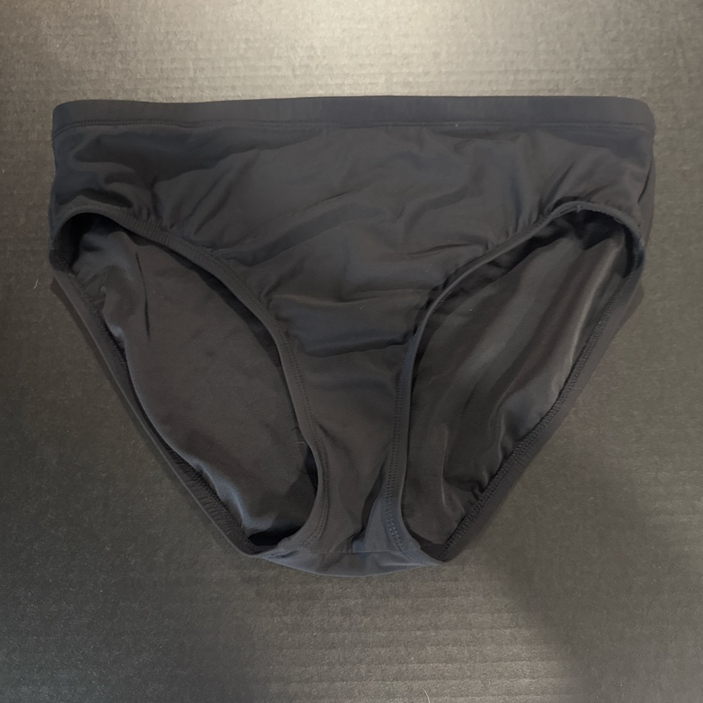 Aqua Green Black High Waist Bikini Bottoms